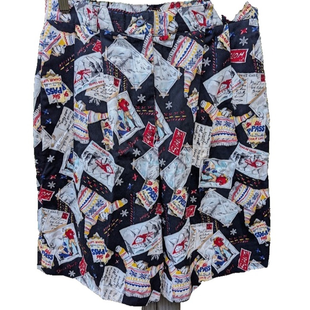 Vintage The Eagles Eye Sport Women's Shorts Size 12 Fun Novelty Ski Trip Unique